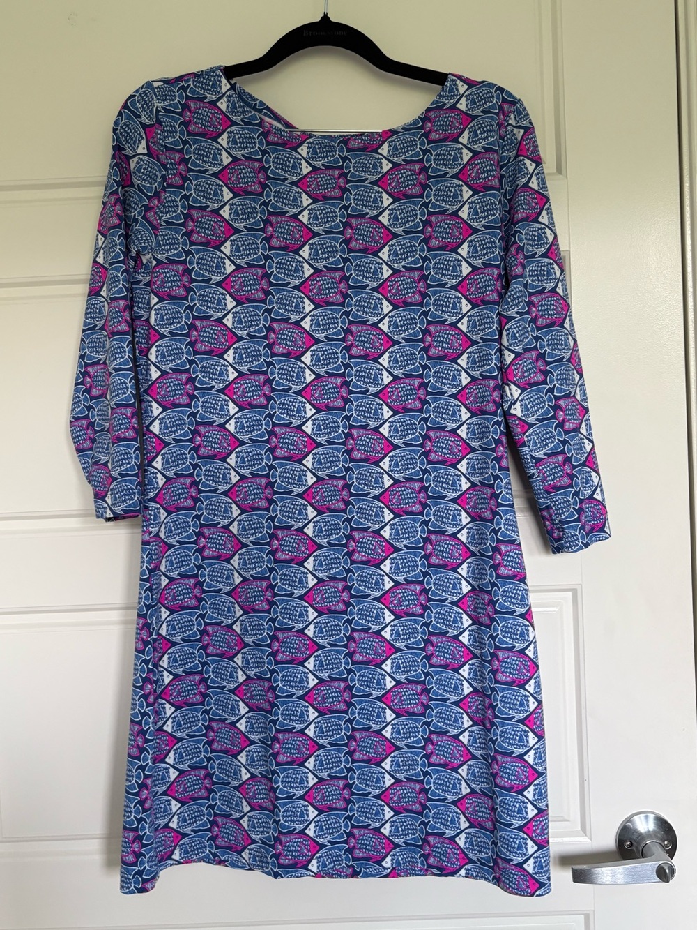 Women's Blue & Pink Patterned Dress